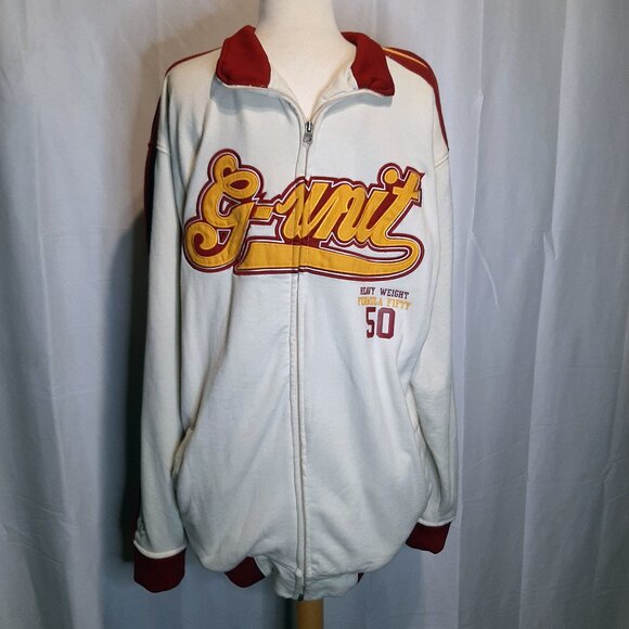 VINTAGE Y2K G Unit Jacket XXL 2XL Heavy weight Formula 50 Cent Gold logo Zip Up - Picture 1 of 9